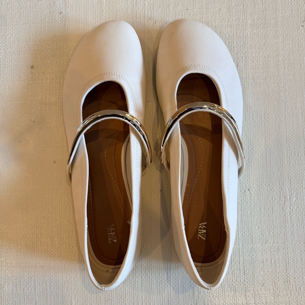 Zara Metal Strap Ballet Flats